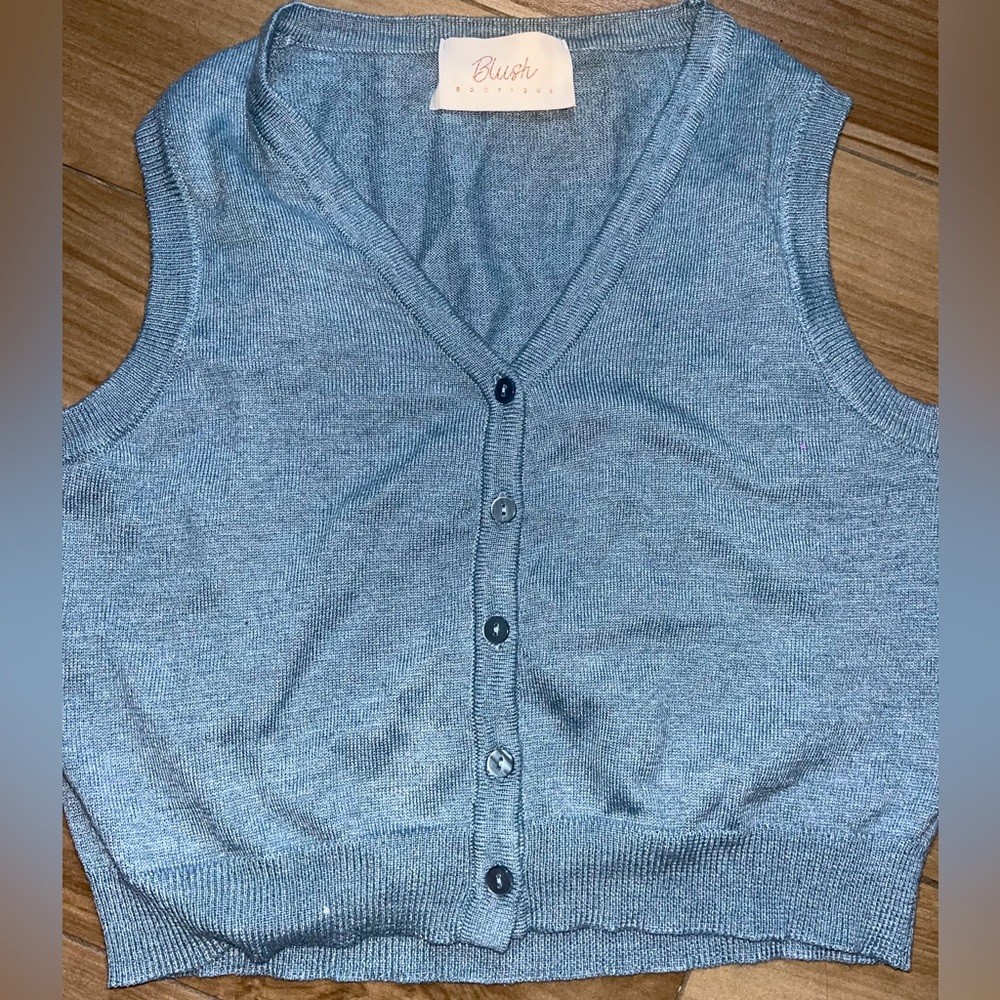 Light Blue Sweater vest sleeveless, size small